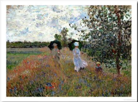 Promenade Near Argenteuil, 1873 - Claude Monet Paintings